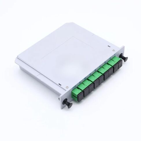 5 قطعة/الوحدة SC/UPC PLC 1X8 الفاصل صندوق الألياف البصرية FTTH الشريط مستو الدليل الموجي الفاصل in Kuwait