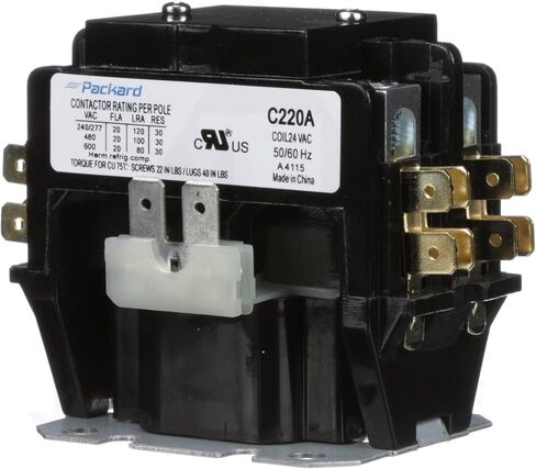 PACKARD C220A 2 Pole, 20 AMPS, 24V Coil, 50/60 HZ, 600 VAC, CONTACTOR in Saudi Arabia