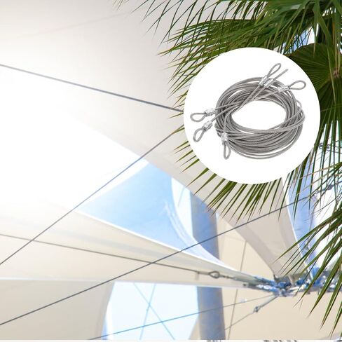 3pcs Stainless Steel Wire Rope Cable for Shade Sail Canopy Installation Heavy-Duty Hanging for Use Thickness in Kuwait