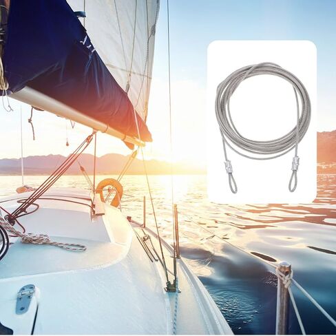 3pcs Stainless Steel Wire Rope Cable for Shade Sail Canopy Installation Heavy-Duty Hanging for Use Thickness in Kuwait