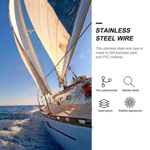 3pcs Stainless Steel Wire Rope Cable for Shade Sail Canopy Installation Heavy-Duty Hanging for Use Thickness in Kuwait