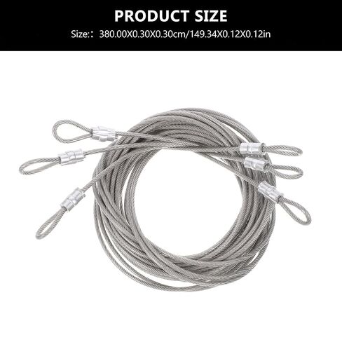 3pcs Stainless Steel Wire Rope Cable for Shade Sail Canopy Installation Heavy-Duty Hanging for Use Thickness in Kuwait