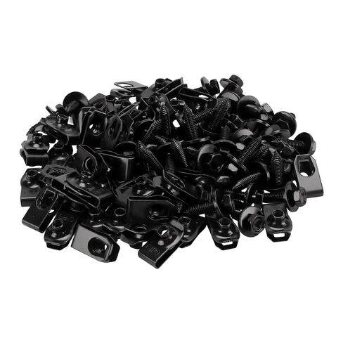 100 PCS Automotive Body Bolts, 1/4 U-Nut Clips and Fender Bolts Kit Automotive Body Fastener Clips for Fender, Engine Cover & Splash Shield in Kuwait