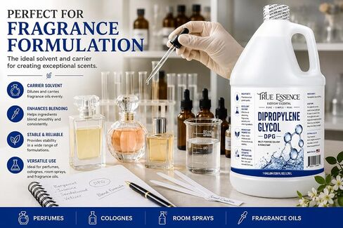 True Essence Dipropylene Glycol (DPG) – 1 Gallon (128 fl oz) Fragrance Grade Solvent & Humectant, Multi-Purpose Diluent for Perfume, Essential Oils, Incense & Aromatic Applications in Kuwait