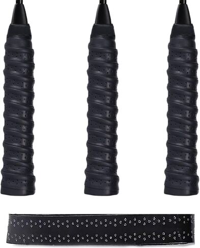 Rackets Grip Anti Slip Perforated Super Absorbent Tennis Overgrip Badminton Overgrip Pickleballs Overgrip - 3 Pack in Kuwait