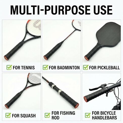 Rackets Grip Anti Slip Perforated Super Absorbent Tennis Overgrip Badminton Overgrip Pickleballs Overgrip - 3 Pack in Kuwait