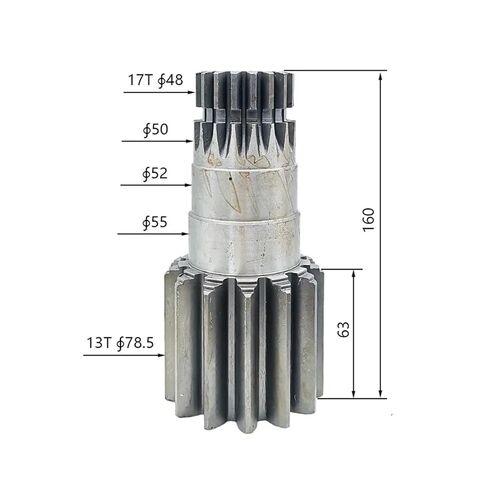 Mini Excavator Rotary Motor Vertical Shaft Gear 13/17 Teeth Suitable for 35-6-7 and PC40-1-7 in Kuwait