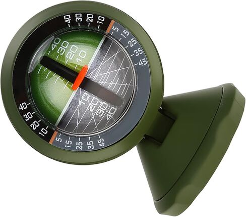 Generic Car Inclinometer Slope Meter Balancer with Adjustable Stand for Vehicle SUV Truck Accurate Angle Measurement Ergonomic Design ABS Material Army Green in Kuwait