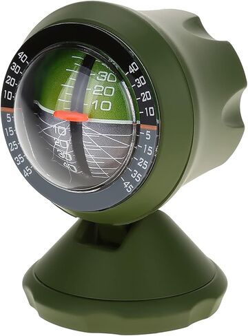 Generic Car Inclinometer Slope Meter Balancer with Adjustable Stand for Vehicle SUV Truck Accurate Angle Measurement Ergonomic Design ABS Material Army Green in Kuwait