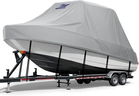 Tsukiko T-Top Boat Cover, 1200D Heavy Duty Marine Grade T Top Boat Covers Fits 22-24ft Long, Waterproof Center Console Boat Cover, Tear-Resistant Boat Storage Cover in Kuwait