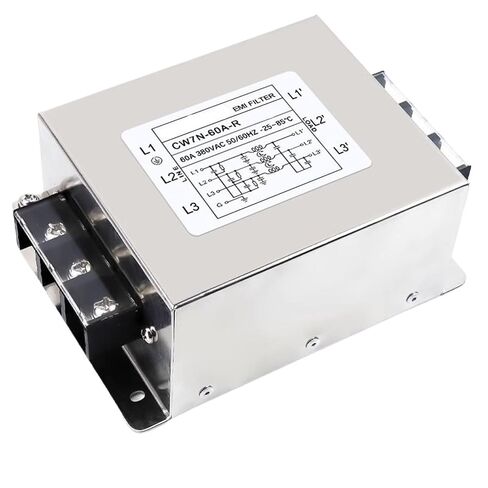 EMI Filter Power Purifier CW7N-20/30/40/50/60/70/75A-R 380VAC 3-Phase AC Power Supply Filter Anti-Interference(CW7N-50A-R 380VAC) in Saudi Arabia