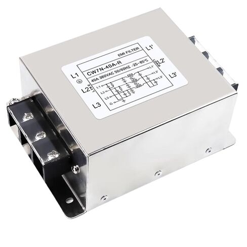 EMI Filter Power Purifier CW7N-20/30/40/50/60/70/75A-R 380VAC 3-Phase AC Power Supply Filter Anti-Interference(CW7N-50A-R 380VAC) in Saudi Arabia