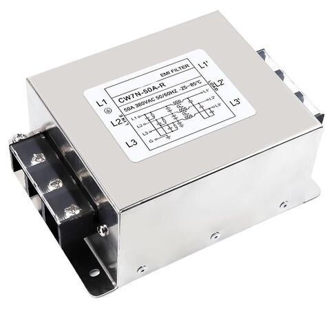 EMI Filter Power Purifier CW7N-20/30/40/50/60/70/75A-R 380VAC 3-Phase AC Power Supply Filter Anti-Interference(CW7N-50A-R 380VAC) in Saudi Arabia