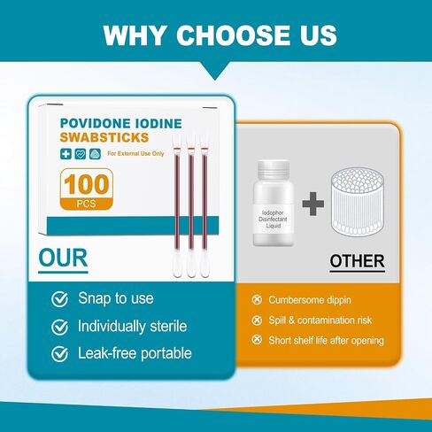 100CT Povidone Iodine Swab in Kuwait