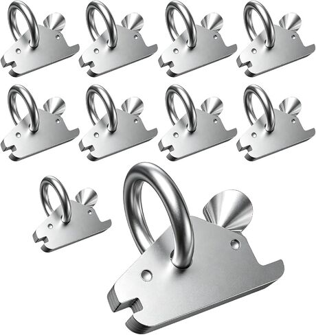 E-Track O Ring Tie Down Anchors, 2000 lb WLL, 10 Pack | Steel E-track accessories with spring fitting; 6000 lb break strength for enclosed van, truck and trailer cargo in Kuwait