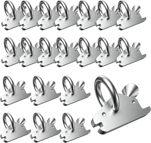 E-Track O Ring Tie Down Anchors, 2000 lb WLL, 10 Pack | Steel E-track accessories with spring fitting; 6000 lb break strength for enclosed van, truck and trailer cargo in Kuwait