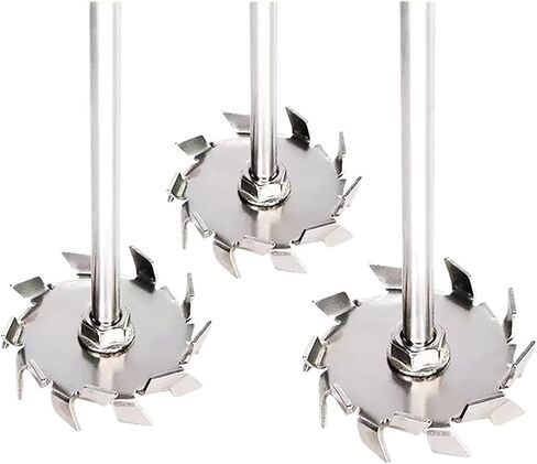 High Shear lab Impeller, 304 Stainless Steel Sawtooth Disc Stirrer Agitator with Stirring Rod, 30-120mm(50mm disk with rod) in Kuwait