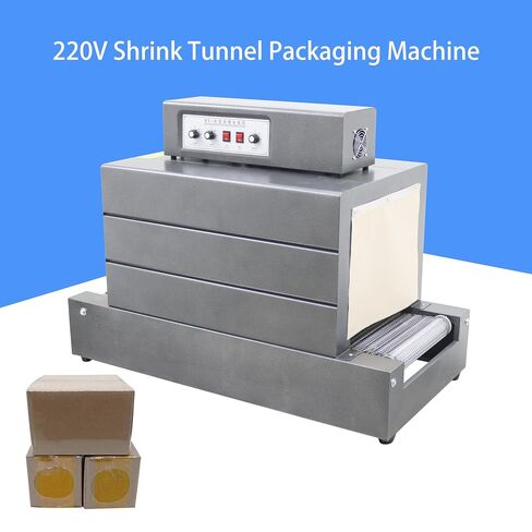 Heat Shrink Wrapping Machine Shrink Tunnel Thermal Shrinking Machine for PVC/POF Film 22lbs Capacity 15.7"x13.8" 220V in Kuwait