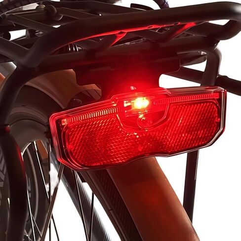 Bike Rack Tail Light Reflector for Night Riding, 80mm Screw Mounted | FRYQ Bike Tail Light for Luggage Rack (Battery NOT Included), 80mm Bolt Spacing Mounting, Taillight for Bicycle in Kuwait