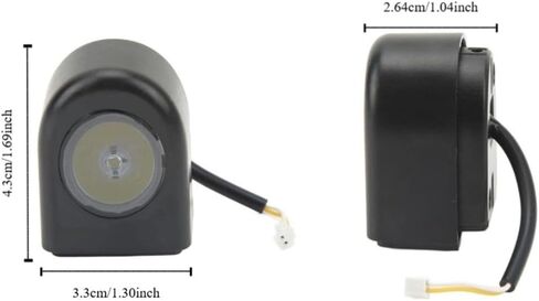 استبدال المصباح الأمامي LED للسكوتر الكهربائي لقطع غيار السكوتر الإلكتروني M365 M365 Pro M365 Pro2 1S Lite (أسود) in Kuwait