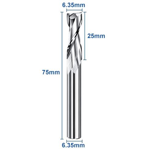 1 قطعة 1/4 "عرقوب كربيد شقة الأنف نهاية مطحنة القاطع CNC راوتر بت 2 الناي شقة نهاية مطحنة كربيد التنغستن لقم النقش للخشب الصلب الاكريليك PVC MDF in Kuwait