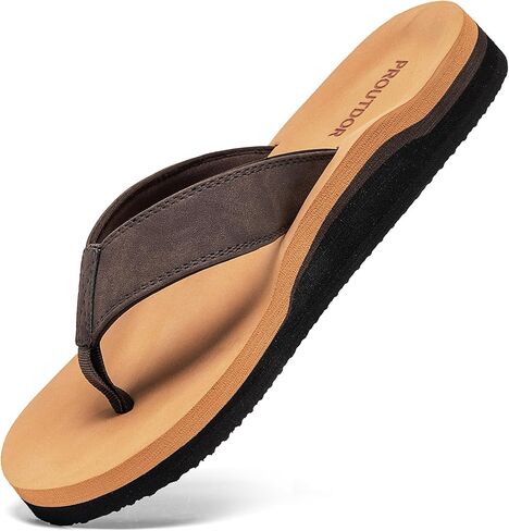 Men's Wide Flip Flop with Orthotic Arch Support Athletic Slide Thong Sandals for Men Soft Cushion Footbed in Saudi Arabia