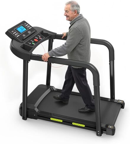 Lastforever Walking Treadmills with Extended Handrails, 2.5HP Quiet Motor, Heart Rate Monitor, 310 lbs Capacity, Treadmill for Seniors, Recovery & Home Jogging in Kuwait