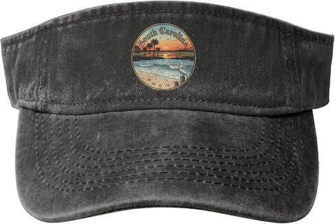 Sun Visor,Smiling Mouth Lips Teeth,Washed Empty Top Denim Baseball Cap Golf Tennis in Kuwait