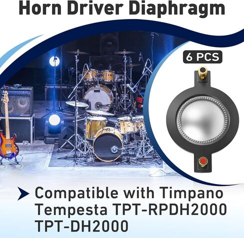 6Pcs Diaphragm Compatible with Timpano Tempesta TPT-RPDH2000 TPT-DH2000, Voice Coil Tweeter Diaphragm for Timpano in Kuwait