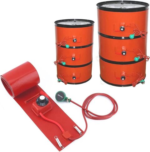 Adjustable Metal Drum Heater for 55 Gallon Barrels - Silicone Pail Heater with Thermostat, 30L Honey Oil Drum Heating Pad, Efficient Barrel Heating Solution in Kuwait