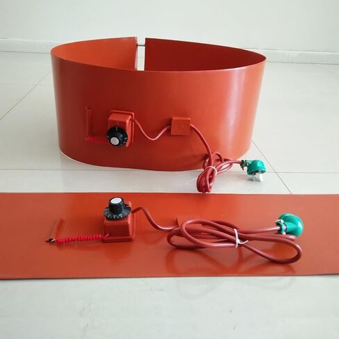 1000W Oil Drum Heater Pad, Silicone Insulated, Temperature Control 30-150°C, Anti-Freeze for 20L-200L Drums, Large 1740x125mm Size, Efficient Heating Solution in Kuwait