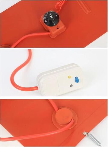 400W Metal Drum Heater - Silicone Heating Band Pad for LPG Tank Cylinder, 970x120mm with Knob Temperature Controller - Ideal for Outdoor Use in Kuwait