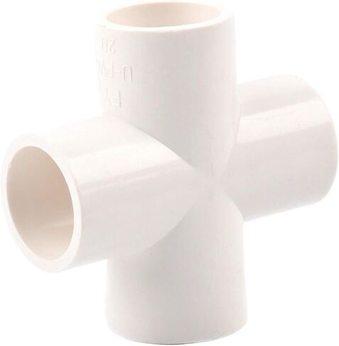 1PC ID 20 25 32-160mm PVC Cross Four-Way Connector Aquarium Fish Tank Water Pipe Shunt Joint Accessories Garden Irrigation Adapter(Blue (1 Pc),Inner Diameter 50mm) in Kuwait