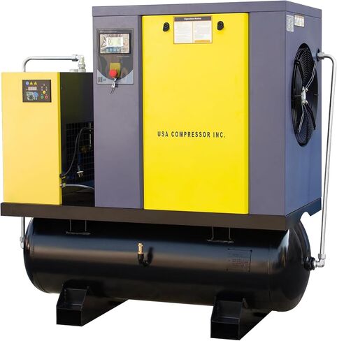 PACK15-TA Rotary Screw Air Compressor, 20HP, 81 CFM, 125 PSI, 460 3-Phase, All-in-One Air Compressor System with 80 Gallon ASME Tank & Refrigerated Air Dryer in Kuwait
