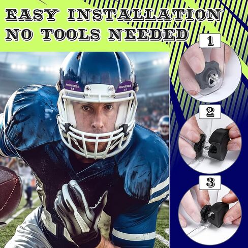 2 Pcs Football Visor with 20 Pair Stickers Facemask Helmet Eye Shield Visor Impact Resistant Facial Protection for Youth Adult Helmets Accessory for Sport Matches in Kuwait