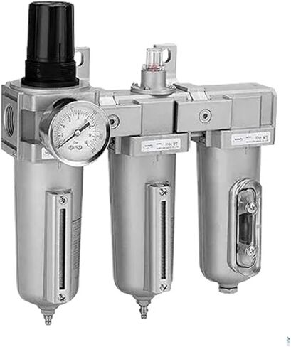 1/2 NPT Industrial Grade 3 Stage Air Drying System - Particulate Filter, Coalescing Filter, Desiccant Dryer & Air Regulator in Saudi Arabia