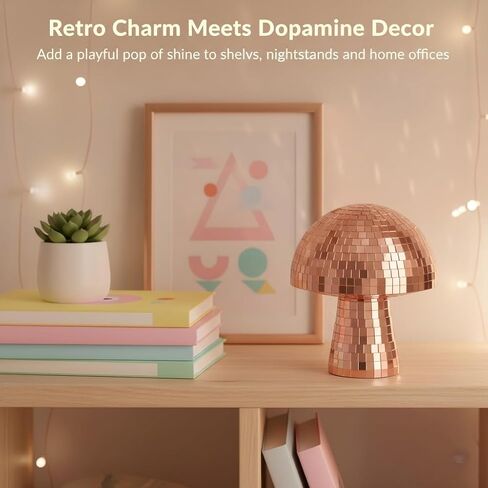 Silver Mushroom Disco Ball, Disco Mirror Reflective Ball, 4.8Inch Mushroom Disco Ball Lights for Unforgettable Home Parties and Stage Decor in Saudi Arabia
