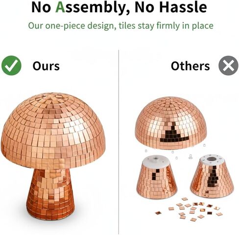 Silver Mushroom Disco Ball, Disco Mirror Reflective Ball, 4.8Inch Mushroom Disco Ball Lights for Unforgettable Home Parties and Stage Decor in Saudi Arabia