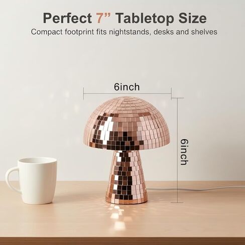 Silver Mushroom Disco Ball, Disco Mirror Reflective Ball, 4.8Inch Mushroom Disco Ball Lights for Unforgettable Home Parties and Stage Decor in Saudi Arabia