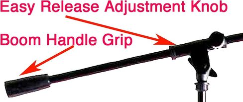 Microphone Boom Arm Stand Combo, Black, Performance Plus (MSB1) | Portable, Folding Tripod, Microphone Stand and Boom Arm in Saudi Arabia