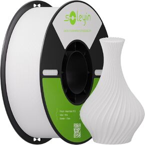 خيوط SOLEYIN PETG 1.75 مم، خيوط طابعة ثلاثية الأبعاد عالية القوة، دقة الأبعاد ± 0.02 مم، بكرة 1 كجم (2.2 رطل)، أبيض in Kuwait