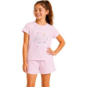 مجموعة شورتات Aeropostale Girls - 2 قطعة جيرسي الرسوم البيانية ، شورت الصوف ، شحنات سكوتر سكوت - الزي الصيفي للبنات (7-12) in Kuwait