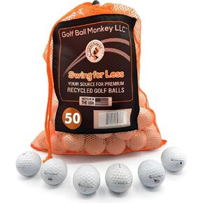 Golf Ball Monkey Recycled for Taylormade TP5 & TP5X Golf Balls Bulk 50 Pack in 3A Good Condition Used Golf Balls for Taylormade Golf Balls TP5 & TP5X Balls White Mix with Mesh Bag in Saudi Arabia