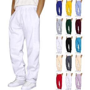 Mens Baggy Sweatpants Wide Leg Drawstring Waist Straight Sweat Pant 2026 Casual Workout Gym Athletic Trousers with Pockets in Kuwait
