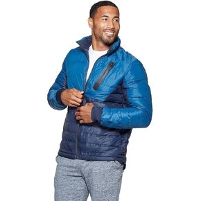 Champion C9 Men's Lightweight Puffer Jacket - (Jetson Blue/Navy, Medium) in Saudi Arabia