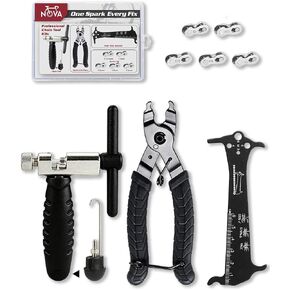 NOVASPARK Bike Chain Tool Kit Disconnect 6-12S Chains with in-Handle Storage Master Link Pliers and 3-Stage Wear Checker for MTB Road Bicycle Home Garage in Kuwait