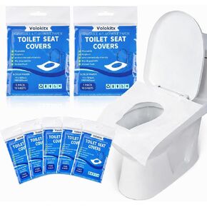 70 Pcs Toilet Seat Covers Disposable Flushable, XL Travel Toilet Seat Covers for Public Bathrooms, Road Trips, Camping & On-the-Go Hygiene in Kuwait