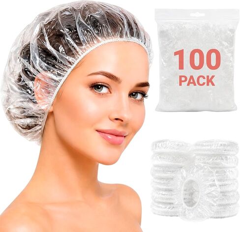 EZGOODZ Shower Caps/PE 0.75 mil/Elastic Stretch Band in Kuwait