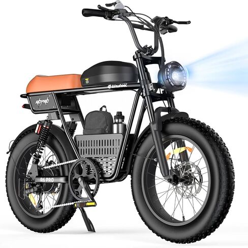 isinwheel Electric Bike for Adults,1500W Motor Electric Dirt Bike with 20Ah Battery,20+ MPH & 105 Miles Ebike,20" All Terrain Fat Tire Motorcycle,Full Suspension Moped E-Bike in Kuwait