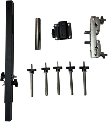 Five Slot Instrument Stand Adjustable Percussion Mounting Rack Metal Frame Musical Equipment for Drummers, Stage , 5-Group Stand in Kuwait